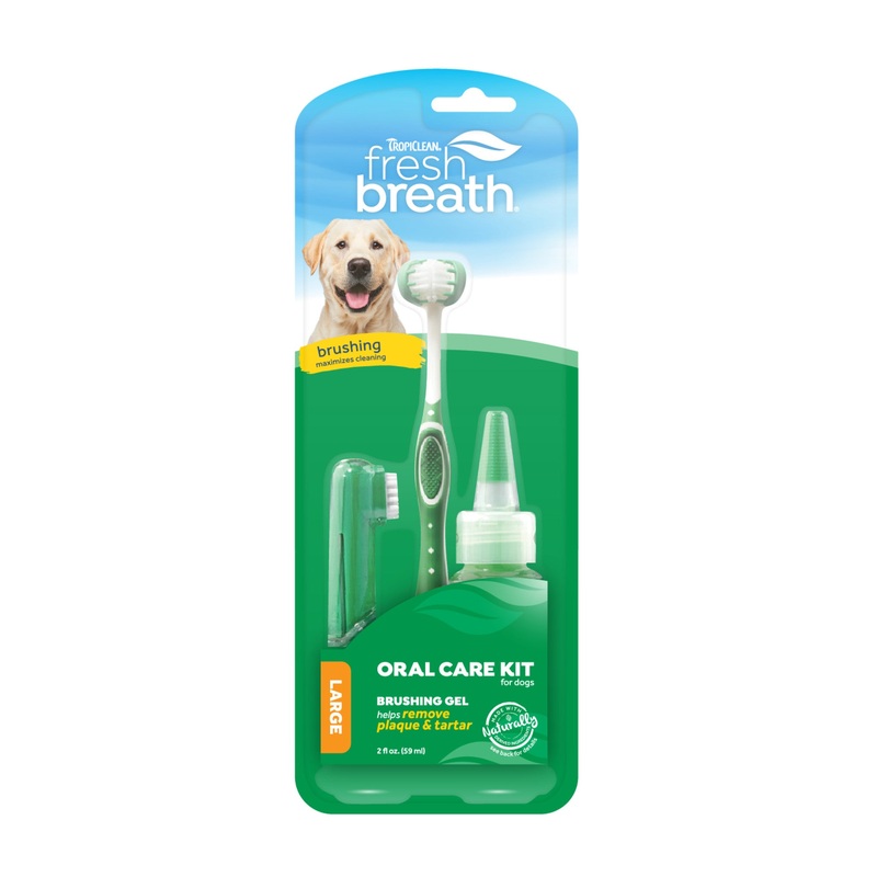 TROPICLEAN FRESH BREATH ORAL CARE KIT FOR LARGE DOGS