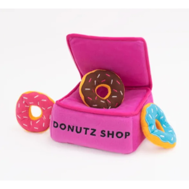 ZIPPY PAWS BURROW DOG TOY - DONUTZ BOX