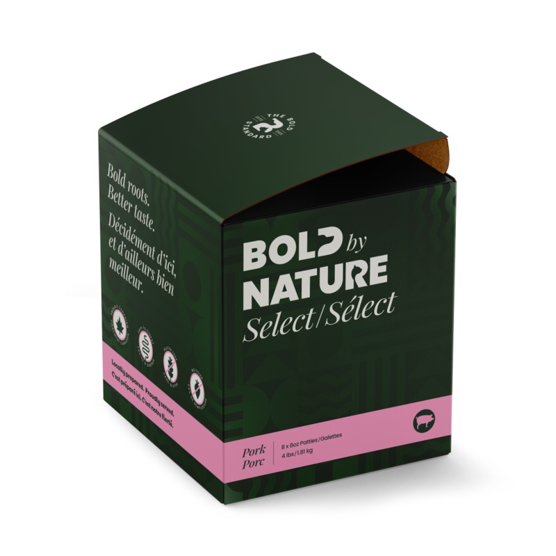 BOLD BY NATURE SELECT DOG RAW : PORK BOX