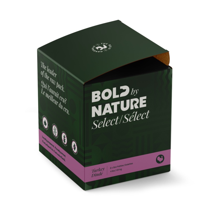 BOLD BY NATURE SELECT DOG RAW : TURKEY BOX