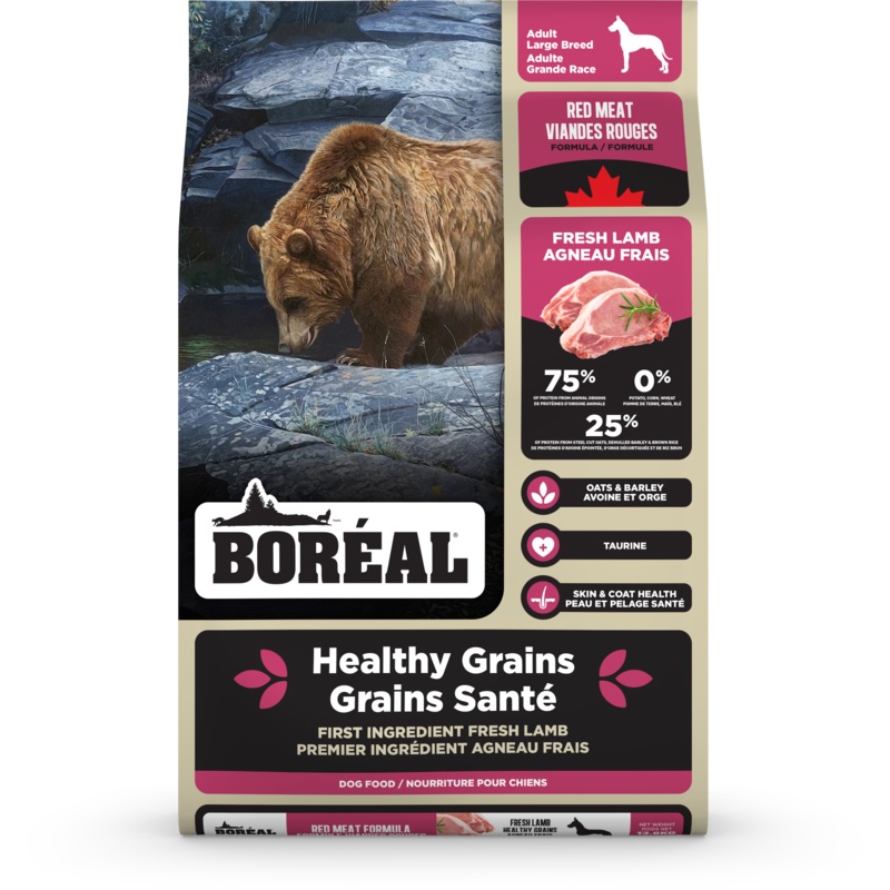 BORAL HEALTHY GRAINS LARGE BREED RED MEAT DOG FOOD : 30LB