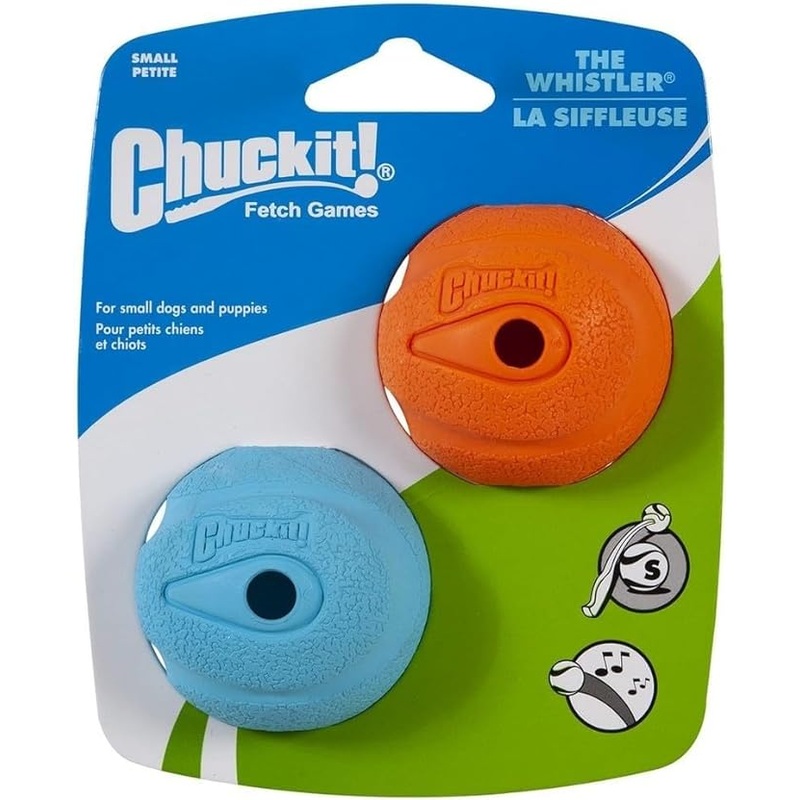 CHUCK IT! WHISTLER FETCH DOG TOY - PACK OF 2