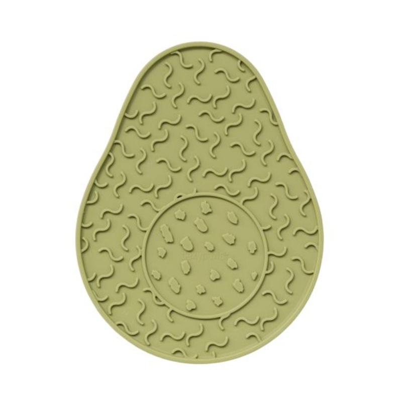 Dexypaws Avocado Enrichment Licking Mat, Green Cat Dog 1pc