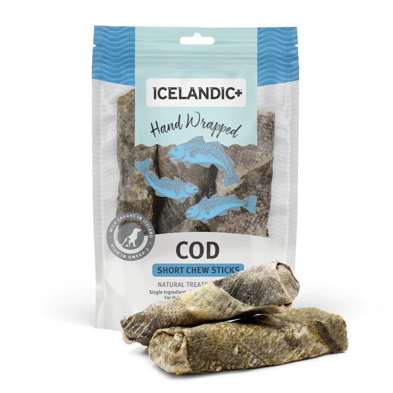 ICELANDIC  COD SHORT CHEW STICKS DOG TREATS