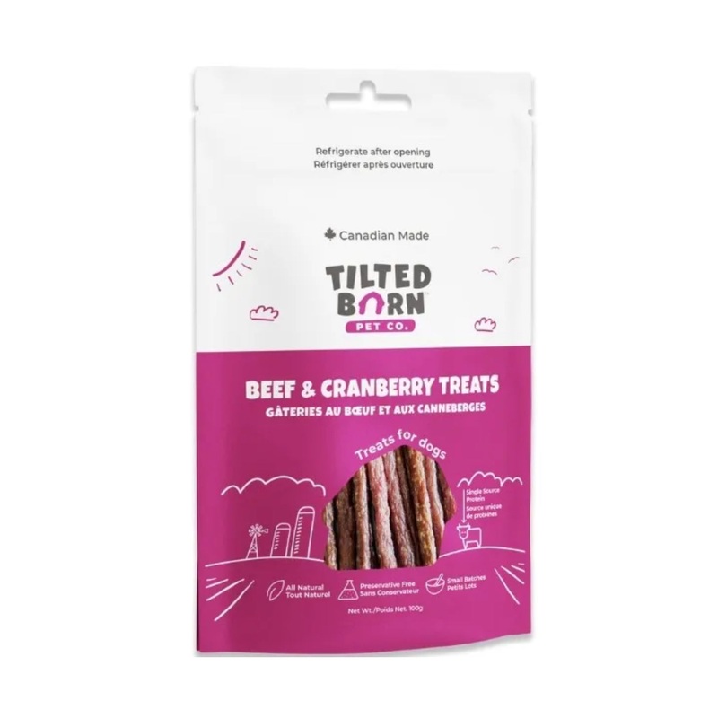 TILTED BARN STICKS - CANADIAN BEEF & CRANBERRY DOG TREATS