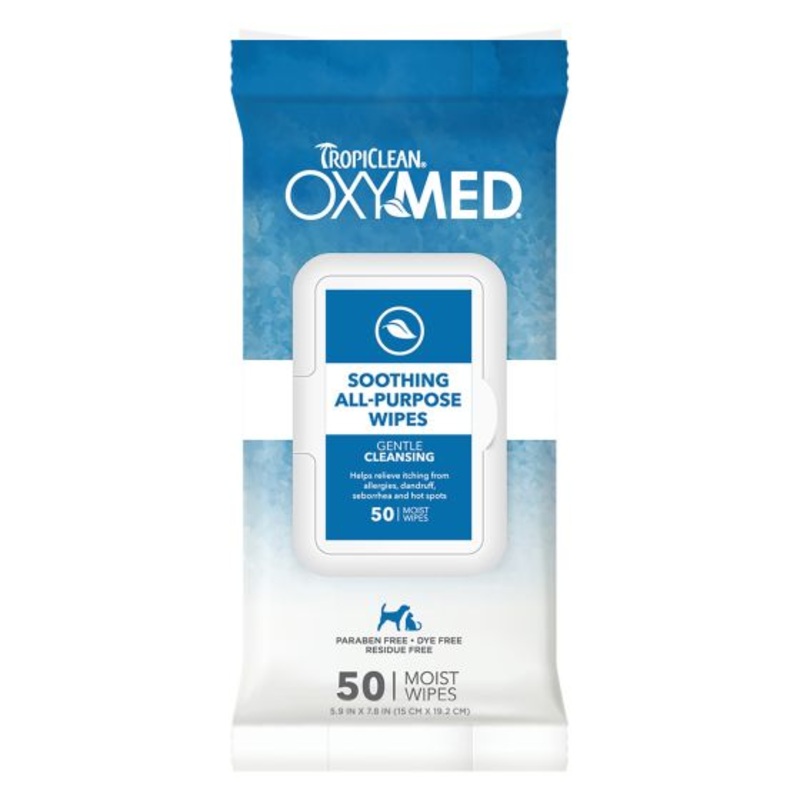 TROPICLEAN OXYMED SOOTHIMG ALL-PURPOSE WIPES