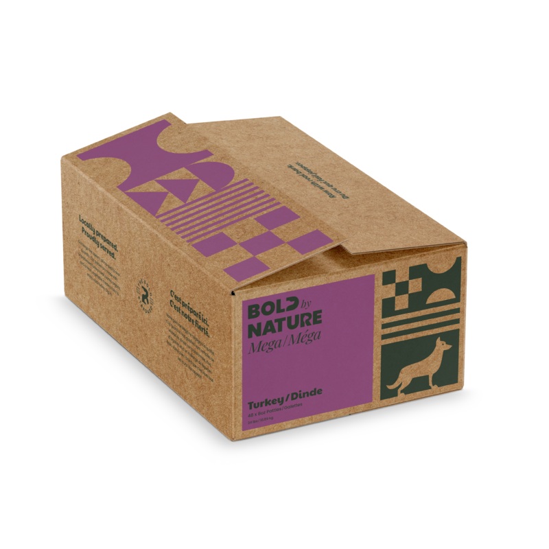 BOLD BY NATURE MEGA DOG RAW : MEGA TURKEY BOX