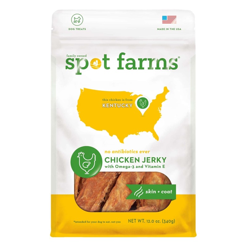 SPOT FARMS CHICKEN JERKY SKIN & COAT DOG TREATS
