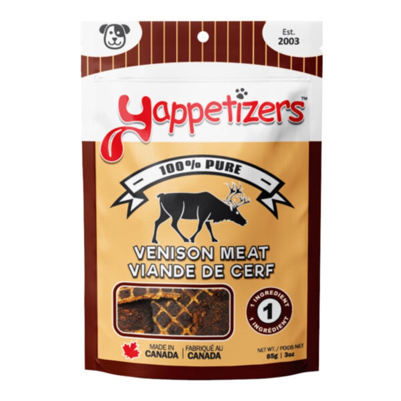 YAPPETIZER DOG TREAT VENISON MEAT