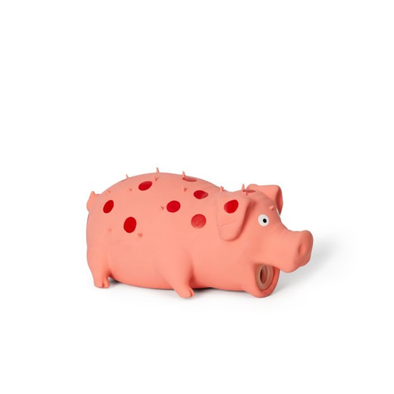 BUD'Z LATEX SPOTTED PIG SQUEAKER 8 INCH DOG TOYS 1 PC