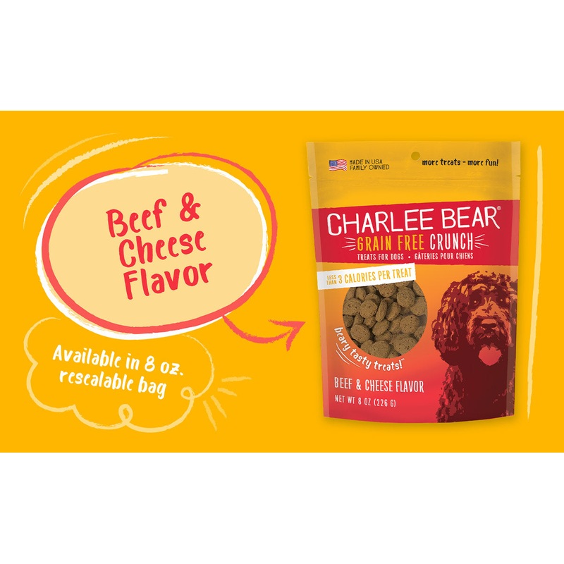 Charlee Bear Crunch grain free Beef & Cheese 8oz