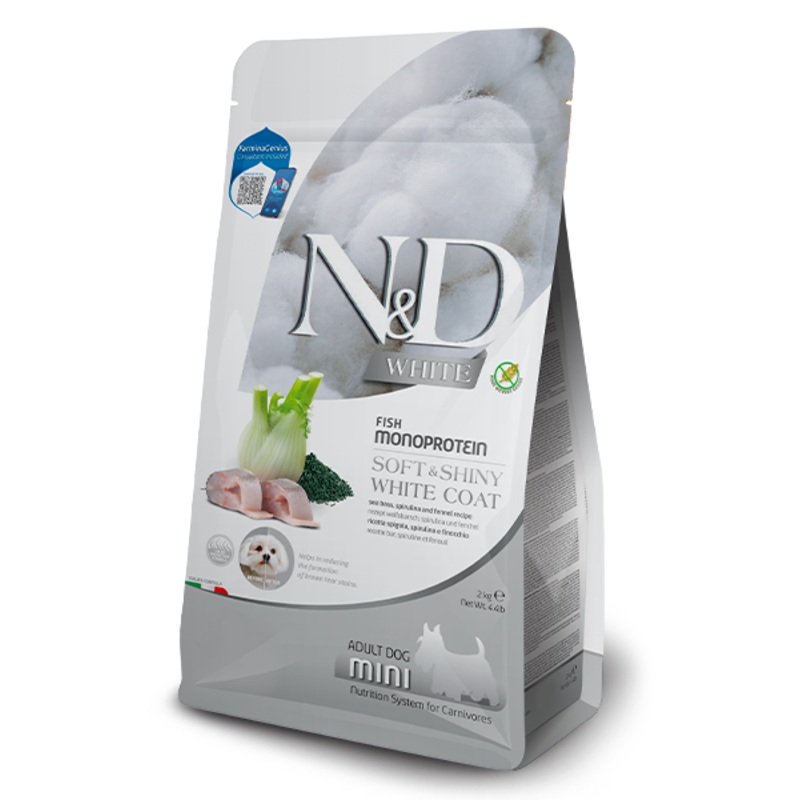 FARMINA N&D FUNCTIONAL - WHITE COAT SEA BASS, KELP AND FENNEL RECIPE FOR DOGS