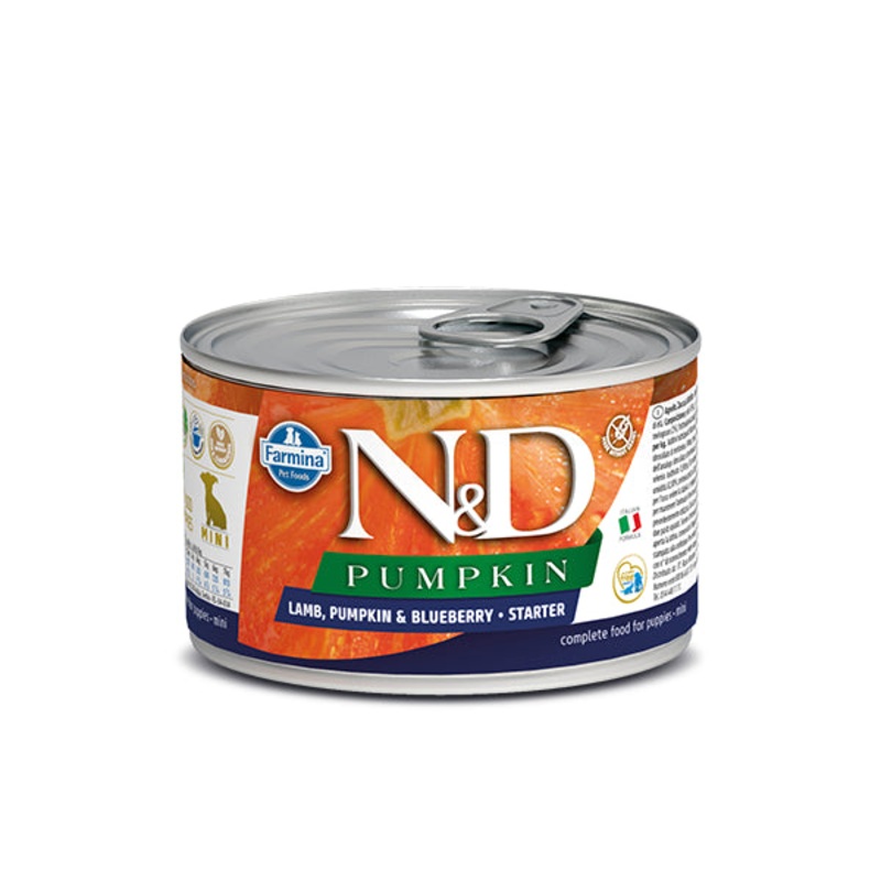 FARMINA N&D PUMPKIN - LAMB, BLUEBERRY, & PUMPKIN STARTER DOG WET FOOD