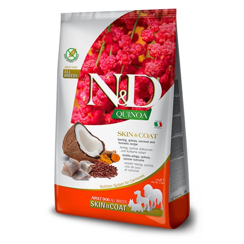 FARMINA N&D QUINOA FUNCTIONAL - SKIN & COAT HERRING FOR DOGS