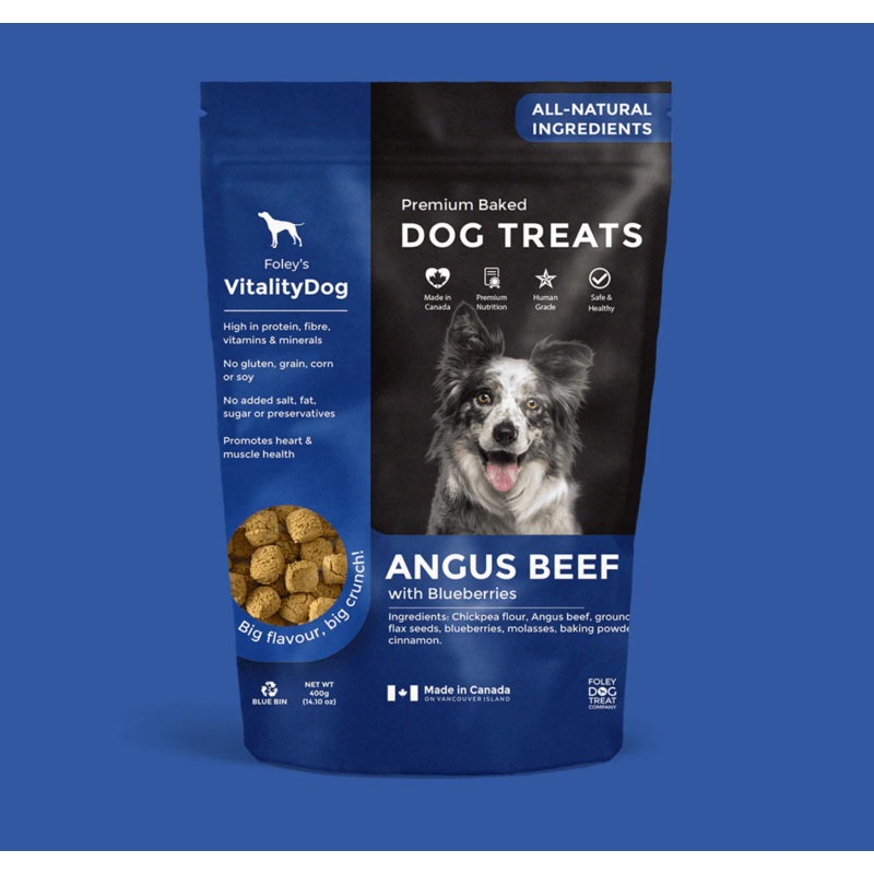 FOLEY'S VITALITY DOG - ANGUS BEEF WITH BLUEBERRIES