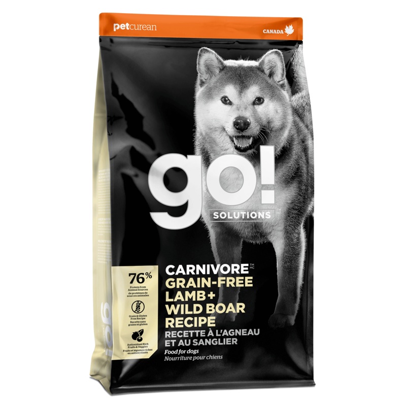 GO! SOLUTIONS CARNIVORE GRAIN-FREE LAMB + WILD BOAR RECIPE FOR DOGS