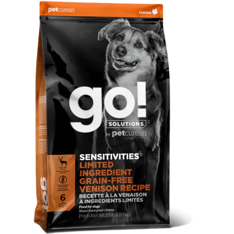 GO! SOLUTIONS SENSITIVITIES  LIMITED INGREDIENT GRAIN-FREE VENISON RECIPE DOG FOOD