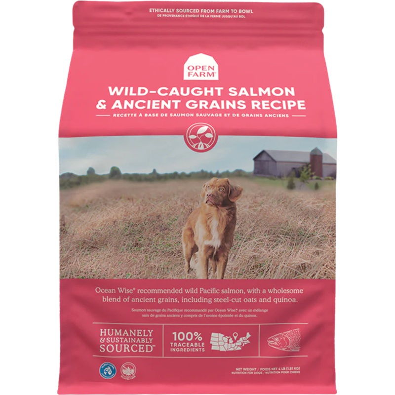 OPEN FARM WILD-CAUGHT SALMON & ANCIENT GRAINS DRY DOG FOOD
