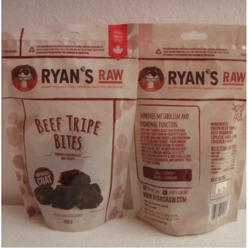 RYAN'S RAW BEEF TRIPE BITES