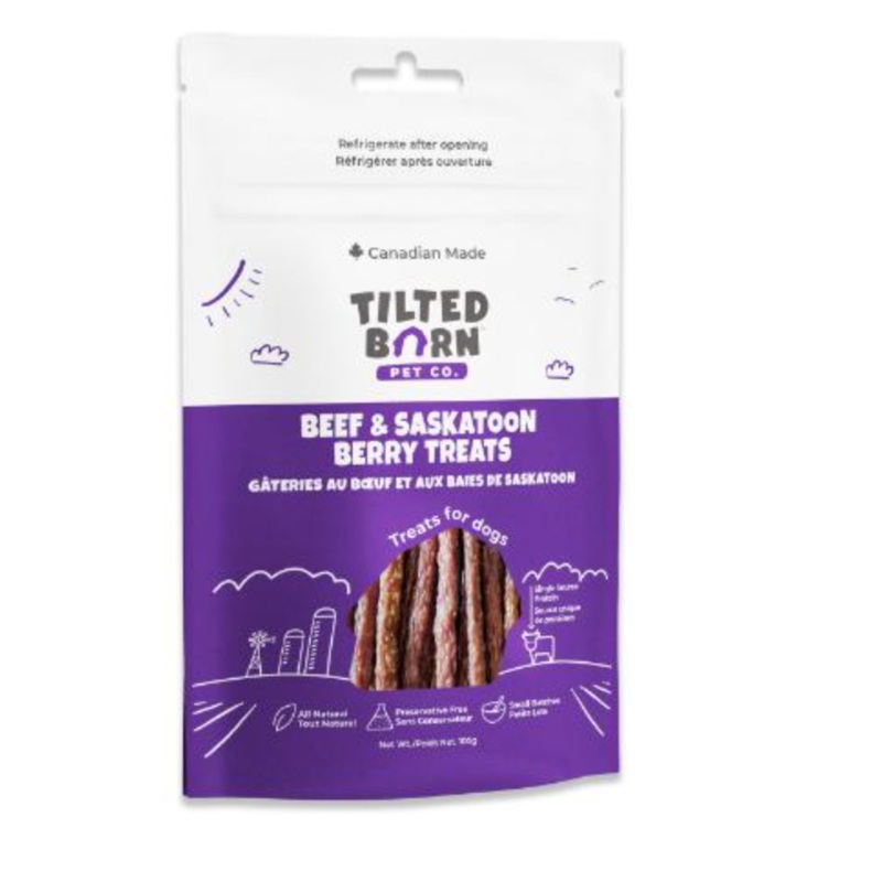 TILTED BARN STICKS - BEEF & SASKATOON BERRY DOG TREATS