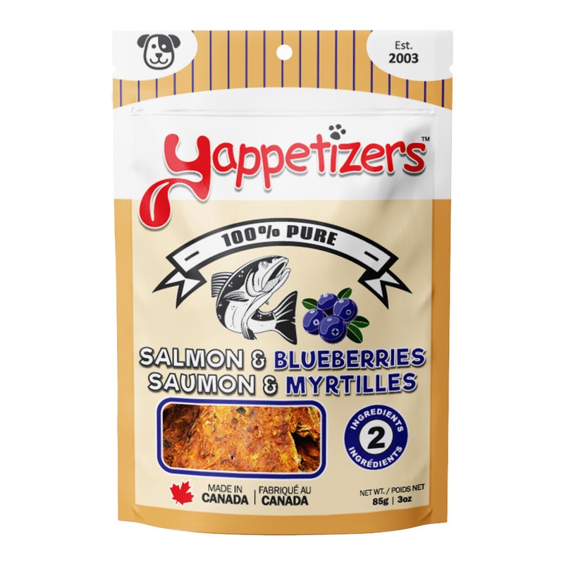 YAPPETIZER DOG TREAT SALMON & BLUEBERRIES