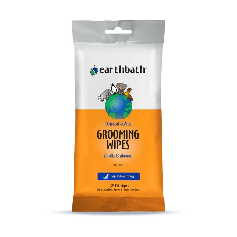 EARTHBATH - GROOMING WIPES : OATMEAL & ALOE
