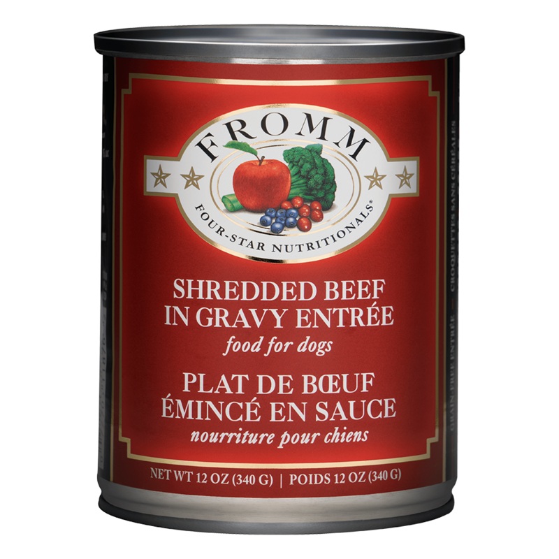 FROMM FOUR STAR SHREDDED BEEF IN GRAVY ENTRE DOG FOOD