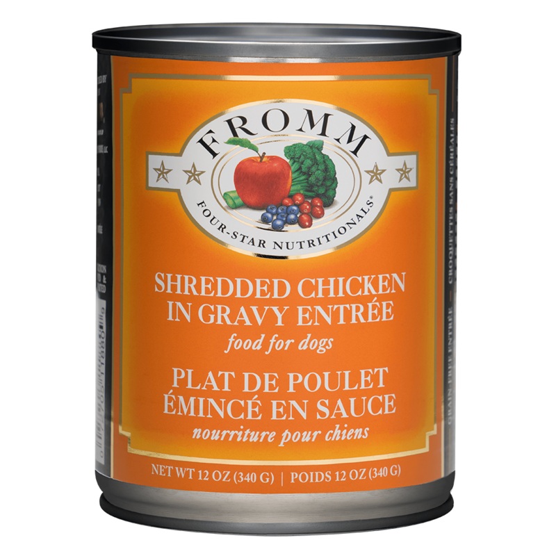 FROMM FOUR STAR SHREDDED CHICKEN IN GRAVY ENTRE DOG FOOD