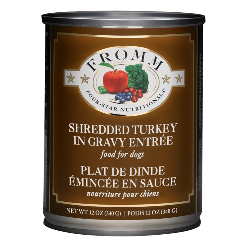 FROMM FOUR STAR SHREDDED TURKEY IN GRAVY ENTRE  DOG FOOD