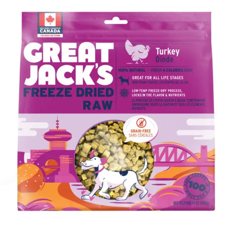 GREAT JACK'S FREEZE DRIED RAW DOG TREATS - TURKEY