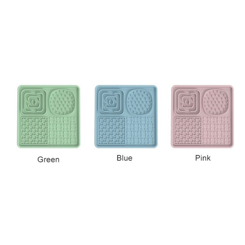 Lazzy Bear Enrichment Licking Mat for Dogs and Cats 1pc with Spatula - Assorted Colors