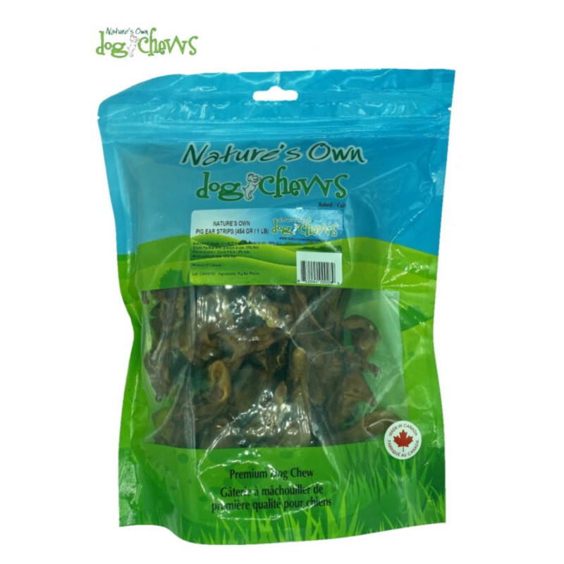 NATURE'S OWN PIG EAR STRIPS - 1LB