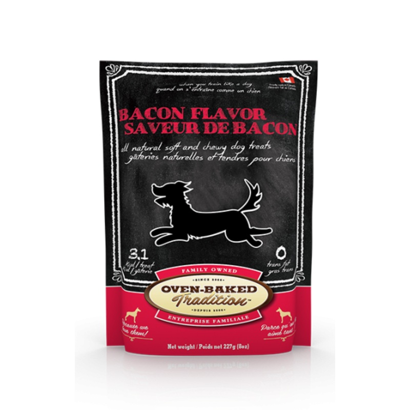 OVEN BAKED TRADITION DOG TREAT ALL NATURAL TREATS FOR DOGS  BACON