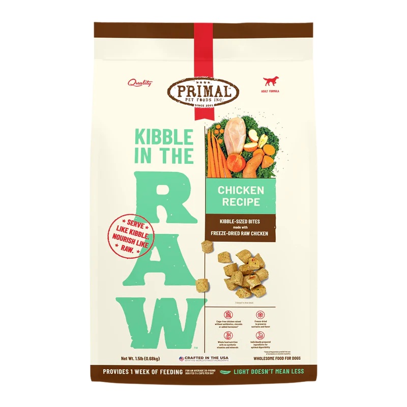 PRIMAL KIBBLE IN THE RAW : CHICKEN RECIPE