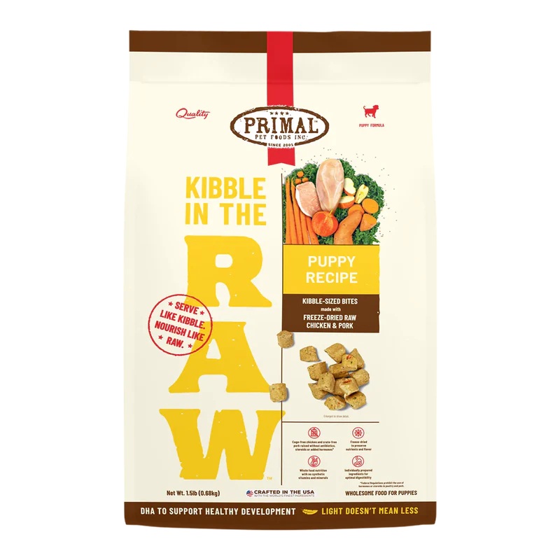 PRIMAL KIBBLE IN THE RAW : PUPPY RECIPE