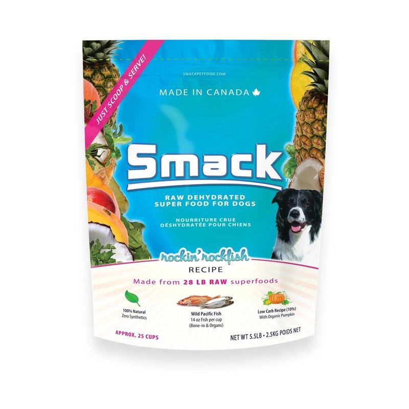 SMACK ROCKIN' ROCKFISH RAW DEHYDRATED SUPERFOOD FOR DOGS