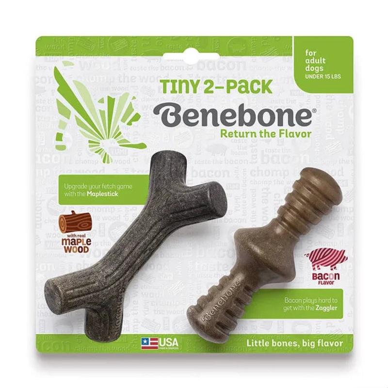 BENEBONE PUPPY MAPLESTICK & ZAGGLER BACON 2pk