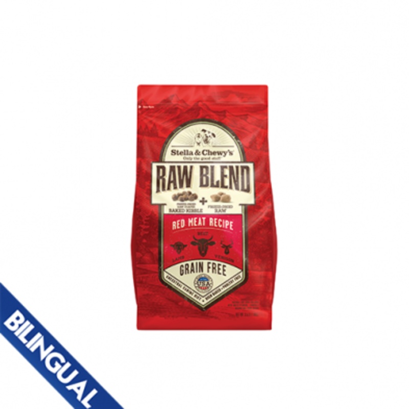 STELLA & CHEWY'S RED MEAT RECIPE RAW BLEND KIBBLE DRY DOG FOOD