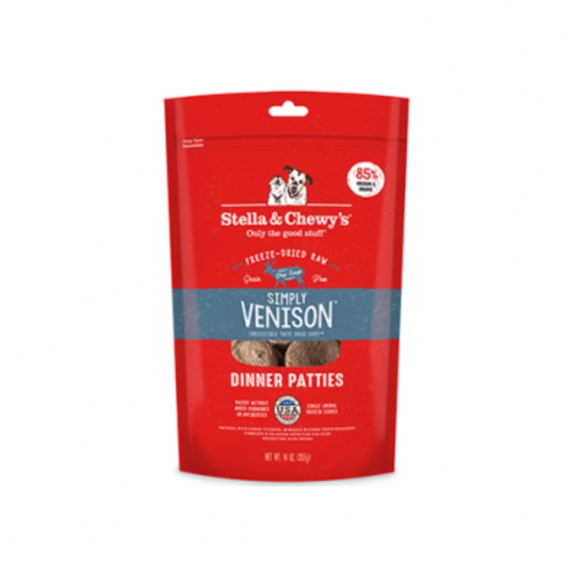 STELLA & CHEWY'S SIMPLY VENISON DINNER PATTIES FREEZE-DRIED RAW DOG FOOD