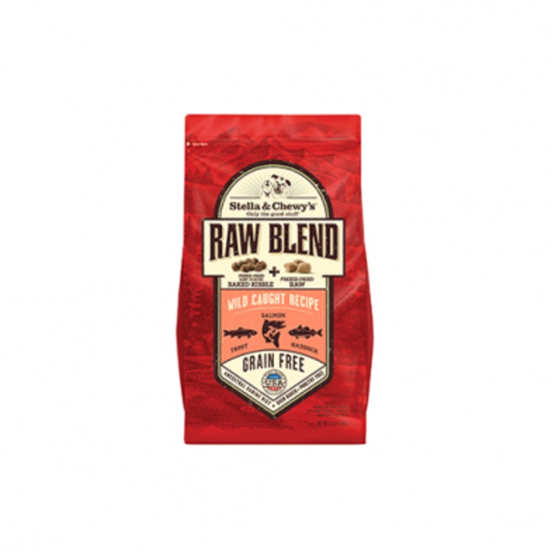 STELLA & CHEWY'S WILD CAUGHT RECIPE RAW BLEND KIBBLE DRY DOG FOOD