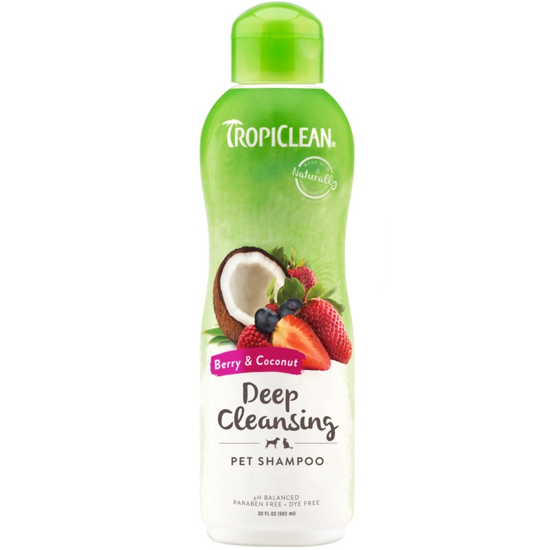 TROPICLEAN BERRY & COCONUT DEEP CLEANSING SHAMPOO