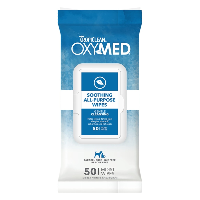 TROPICLEAN OXYMED SOOTHING ALL-PURPOSE PET WIPES