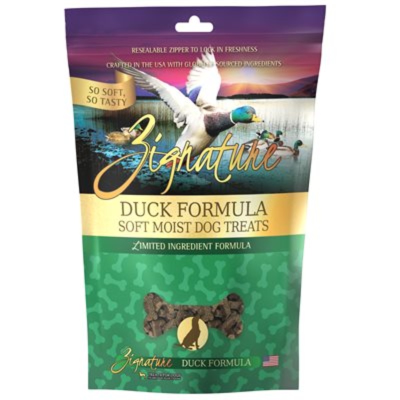 ZIGNATURE DUCK FORMULA SOFT MOIST TREATS FOR DOGS