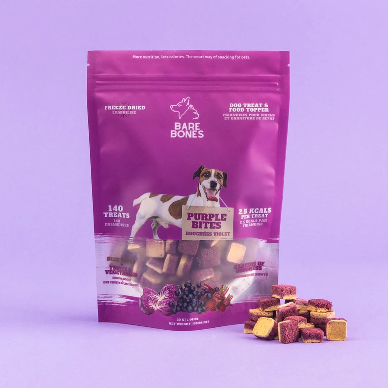 BARE BONES PURPLE BITES DOG TREATS