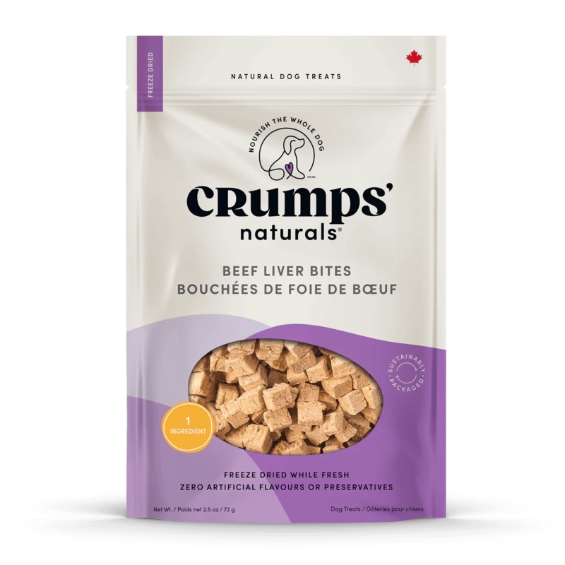 CRUMPS NATURALS BEEF LIVER BITES DOG TREATS