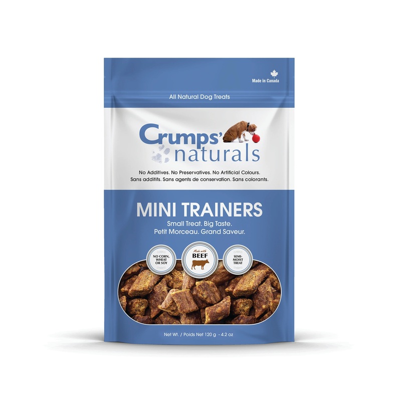 CRUMPS NATURALS SEMI MOIST BEEF MINI TRAINER DOG TREATS