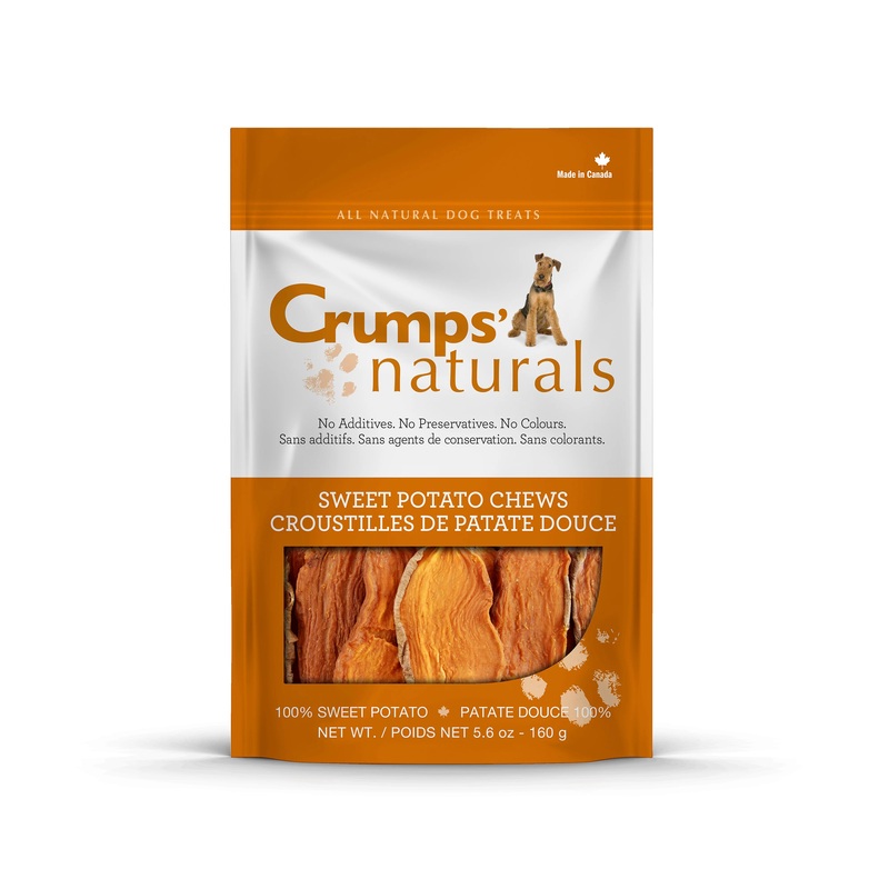 CRUMPS NATURALS SWEET POTATO CHEWS DOG TREATS