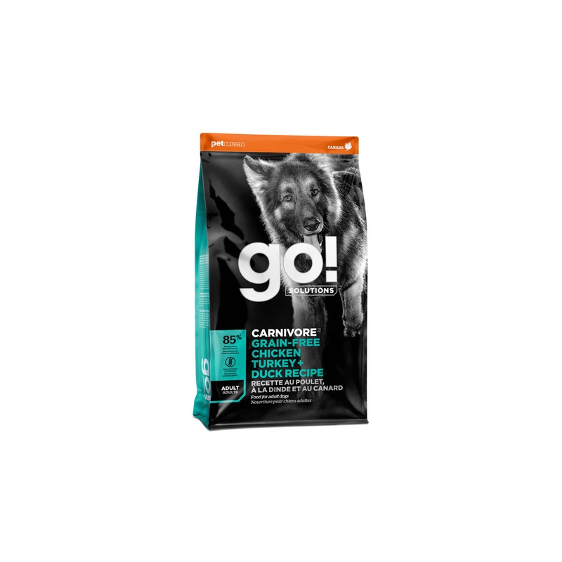 GO! SOLUTIONS CARNIVORE  GRAIN-FREE CHICKEN, TURKEY + DUCK ADULT RECIPE FOR DOGS