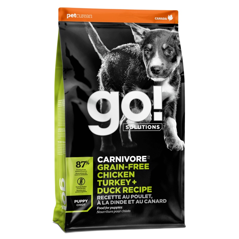 GO! SOLUTIONS CARNIVORE  GRAIN-FREE CHICKEN, TURKEY + DUCK PUPPY RECIPE FOR DOGS