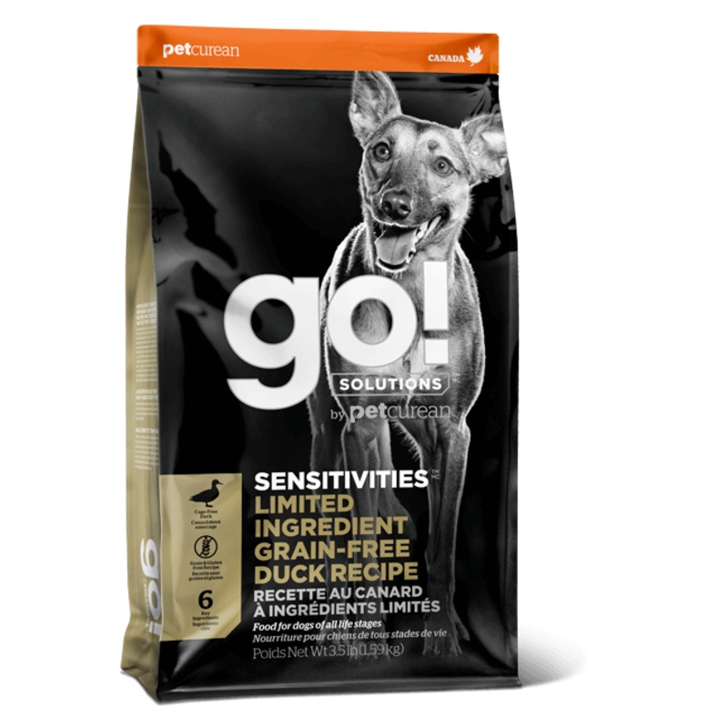 GO! SOLUTIONS SENSITIVITIES  LIMITED INGREDIENT GRAIN-FREE DUCK RECIPE DOG FOOD